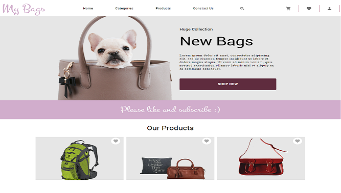 Loja E-Commerce de Bolsas